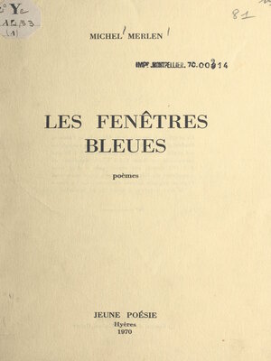 cover image of Les fenêtres bleues